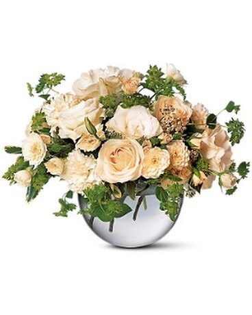 Simply White by Petals & Stems (TF24-2) Flower Arrangement