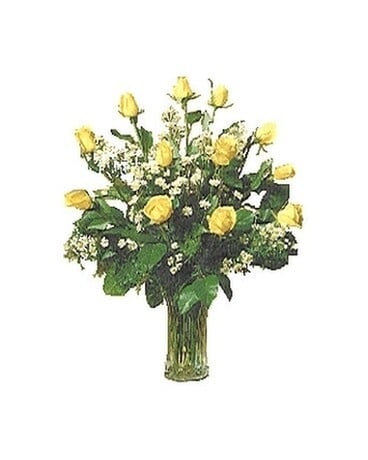 1 Dozen Yellow Roses(104) Flower Arrangement