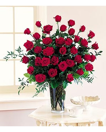 33000 Roses Three Dozen Red Roses(TF30-1V) in Dallas TX - Petals & Stems Florist