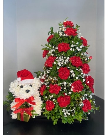 We Woof You A Merry Christmas Flower Arrangement