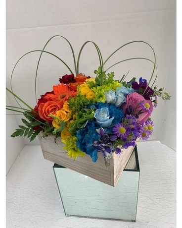 Colors Of The Rainbow Flower Arrangement