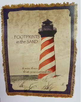 Footprints In The Sand Sympathy Throw Gifts