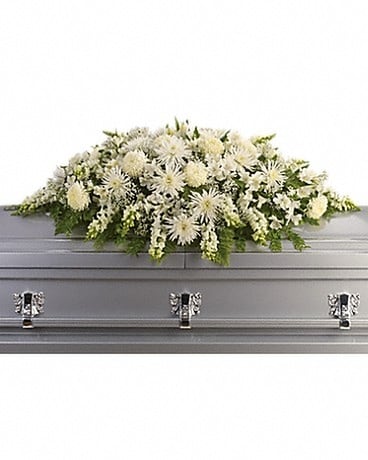 Enduring Light Casket Spray Flower Arrangement