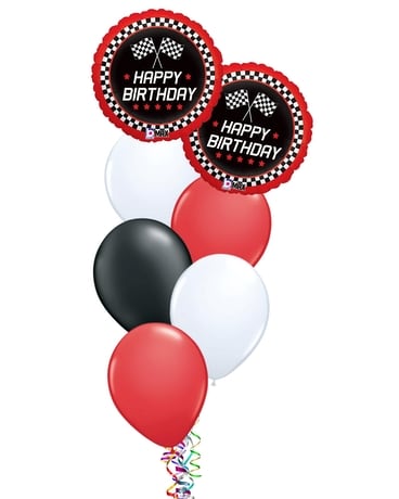 Checkered Flag Birthday Balloon Bouquet Balloon Bouquet