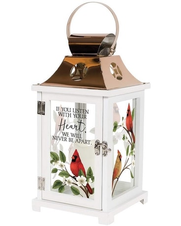 White Wooden Cardinal Lantern Gifts