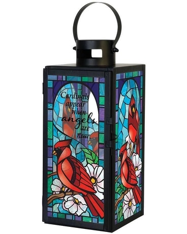 Cardinal Stained Glass Lantern Gifts