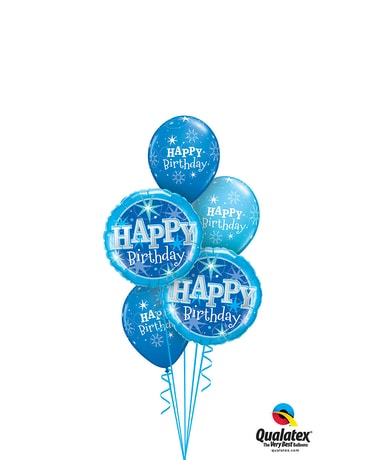 Blue Sparkle Balloon Bouquet in Chatham ON - Pizazz! Florals & Balloons