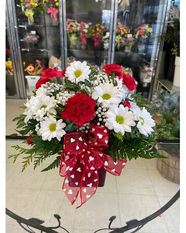 Red & White Delight Flower Arrangement