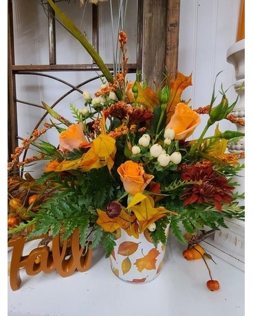 Autumn Leaves Flower Arrangement