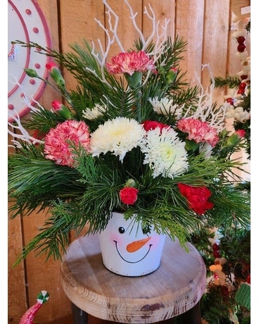 Frosty Flower Arrangement
