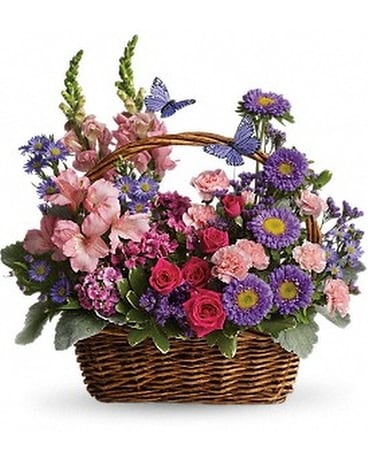 Country Basket Blooms Flower Arrangement