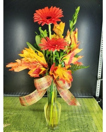 Fall Gerbera Daisy Flower Arrangement