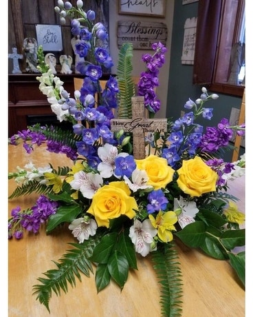 Sympathy Cross Arrangement Flower Arrangement