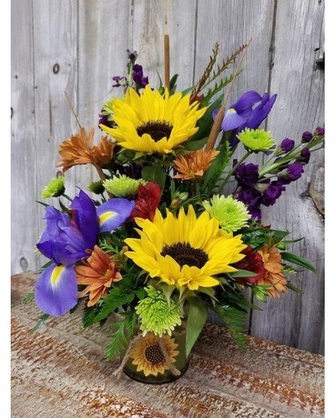 Autumn Sunshine Green Flower Arrangement