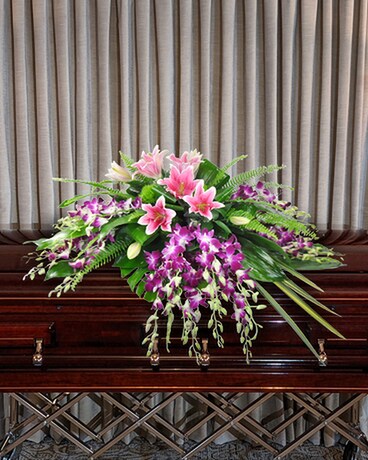 Heaven's Island Casket Spray Flower Arrangement