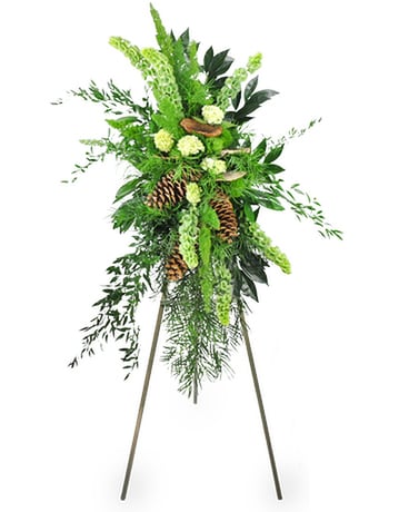 Through The Woods Standing Spray Flower Arrangement