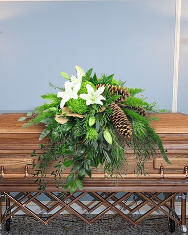 Meadow of Memories Casket Spray Flower Arrangement