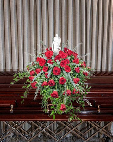 Til We Meet Casket Spray Flower Arrangement