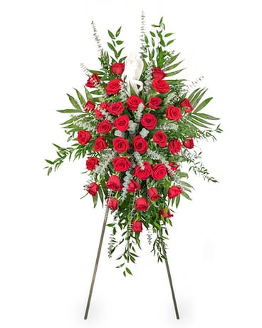 Til We Meet Standing Spray Flower Arrangement