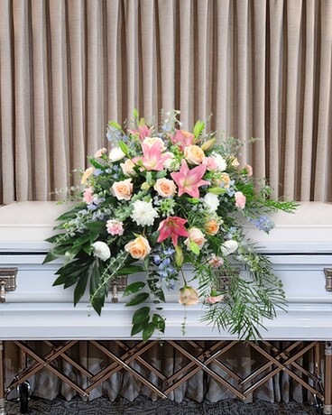Homeward Bound Casket Spray Flower Arrangement