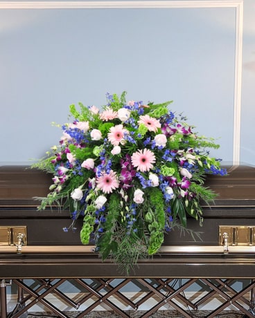 Heavenly Sentiments Casket Spray Flower Arrangement