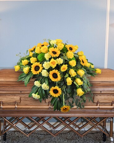 Rays of Light Casket Spray Flower Arrangement