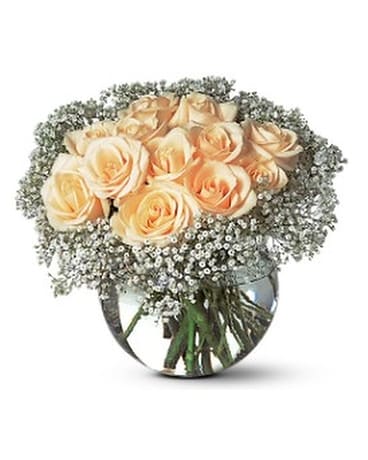 A Dozen White Roses Flower Arrangement