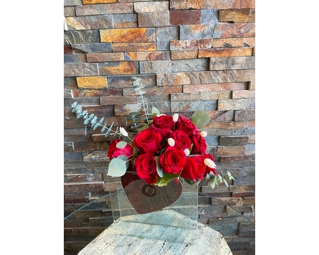 Glass heart Flower Arrangement