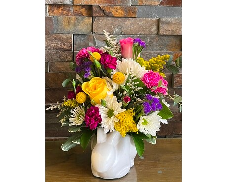 My little white Bunny Flower Arrangement