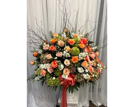 Sympathy Basket Flower Arrangement