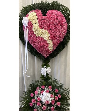 Sympathy Heart Flower Arrangement