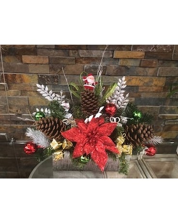 Holiday Silk Centerpiece Flower Arrangement