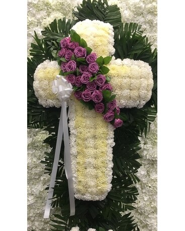 Custom Cross Flower Arrangement