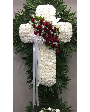 Custom Cross Flower Arrangement