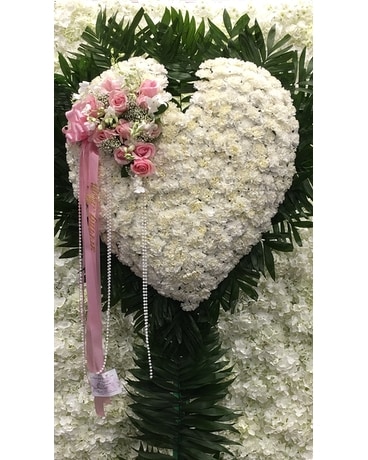 Sympathy Hearts Flower Arrangement