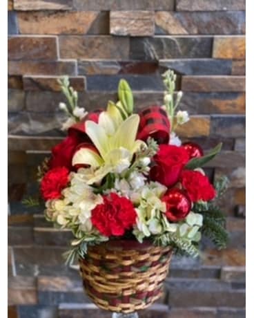 holiday basket  centerpiece Flower Arrangement