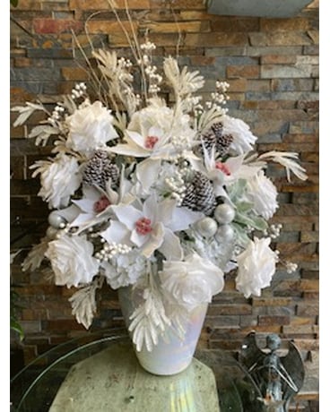 Christmas Silk Flower Arrangement