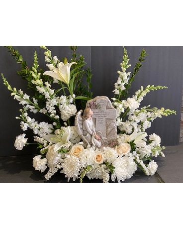 Angel cross  Plaque Funeral Arrangement