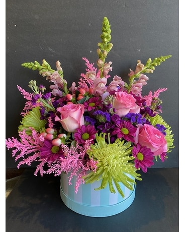 Hat box Flower Arrangement