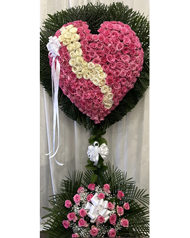 Sympathy Heart Flower Arrangement