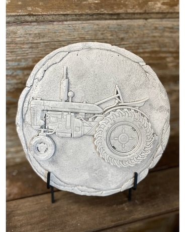 Tractor Plaque Flower Arrangement