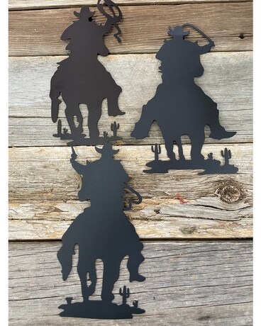 Cowboy Silhouette Flower Arrangement