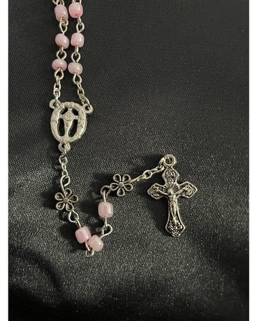 Holy Communion Rosary Flower Arrangement