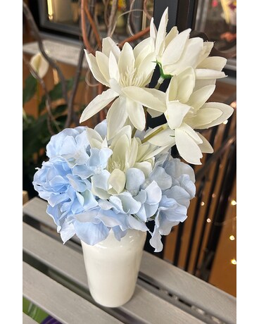 Sky Blue Flower Arrangement