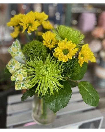 Lemon Lime Flower Arrangement