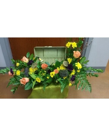 Treasured Tackle Box Flower Arrangement