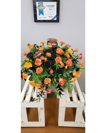 Harley Davidson Tribute Flower Arrangement