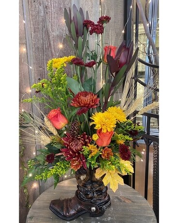 Boot Flower Arrangement