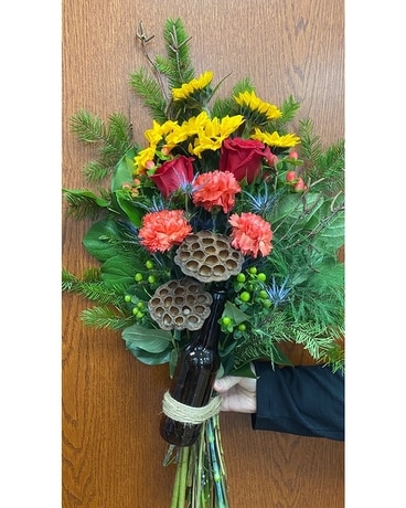 Modern Brewer Flower Arrangement