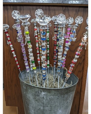 Gemstone Stake Flower Arrangement